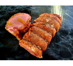 Porkloin Stuffed with Apricots and coated in Sticky Maple